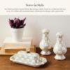 MACKENZIE-CHILDS Enamel Butter Box, Cute Lidded Butter Dish, Black-and-White Courtly Check(Sterling Check)