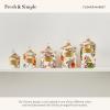 MACKENZIE-CHILDS Enamel Canister Set, Small (38 oz.), Medium (48 oz.), and Large (64 oz.) Kitchen Containers, White Flower Market