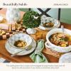 MACKENZIE-CHILDS Enamel Casserbole, Oven Baking Dish with Lid, Medium, Gray-and-White Sterling Check