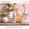 MACKENZIE-CHILDS Enamel Large Vase, Unique Flower-Vase Decor, Pink-and-White Rosy Check(Rosy Check)