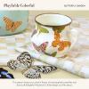MACKENZIE-CHILDS Enamel Mug, Cute Enamelware Tea or Coffee Mug, Wild Rose Brown(Butterfly Garden)
