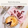 MACKENZIE-CHILDS Enamel Pie Plate, Ovenproof Pie Pan for Cooking and Serving, Pink-and-White Rosy Check(Courtly Check)
