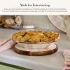MACKENZIE-CHILDS Enamel Pie Plate, Ovenproof Pie Pan for Cooking and Serving, Pink-and-White Rosy Check(Rosy Check)