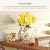 MACKENZIE-CHILDS Enamel Pitcher with Spout, Cute Water Pitcher, 3 Quarts, Wild Rose White(White Flower Market)