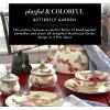 MACKENZIE-CHILDS Enamel Salad and Dessert Plate, Small Plate for a Dessert or Appetizer Dish, 8 Inches, Butterfly Garden(Butterfly Garden)