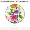MACKENZIE-CHILDS Enamel Salad and Dessert Plate, Small Plate for a Dessert or Appetizer Dish, 8 Inches, Butterfly Garden(White Flower Market)