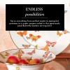 MACKENZIE-CHILDS Enamel Serving Bowl, Enamel Serveware Bowl, 12 Inches, Butterfly Garden(Buttefly Garden)