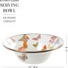 MACKENZIE-CHILDS Enamel Serving Bowl, Enamel Serveware Bowl, 12 Inches, Butterfly Garden(Buttefly Garden)