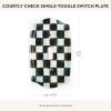 MACKENZIE-CHILDS Enamel Switch Plate, Light-Switch Cover, Single Rocker, Black-and-White Courtly Check(Courtly Check)