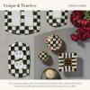 MACKENZIE-CHILDS Enamel Switch Plate, Light-Switch Cover, Single Rocker, Black-and-White Courtly Check(Courtly Check)