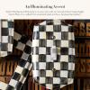 MACKENZIE-CHILDS Enamel Switch Plate, Light-Switch Cover, Single Rocker, Black-and-White Courtly Check(Courtly Check)