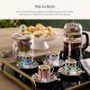 MACKENZIE-CHILDS Espresso Spoon Set, Cute Coffee Spoons and Teaspoons, Set of 4, Black-and-White Courtly