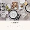 MACKENZIE-CHILDS Everyday Cheese Board, Dishwasher-Safe Round Charcuterie Board, Black-and-White Courtly Check