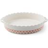 MACKENZIE-CHILDS Everyday Oval Casserole Baker, Cute Oven Baker, Small, Gray-and-White Sterling Check(Rosy Check)