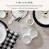 MACKENZIE-CHILDS Everyday Trio, Stoneware Condiment Server, Black-and-White Courtly Check