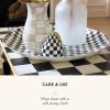 MACKENZIE-CHILDS Fruit Decor, Resin Home and Table Decor, Apple, Black-and-White Courtly Check(Pear)