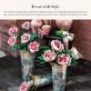 MACKENZIE-CHILDS Galvanized Flower Buckets, Decorative Metal Buckets, Spectator, Set of 3(Assorted)