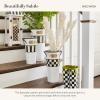 MACKENZIE-CHILDS Galvanized Flower Buckets, Decorative Metal Buckets, Spectator, Set of 3(White)