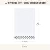MACKENZIE-CHILDS Hand Towel, Cute Decorative Hand Towel for Bathroom and Kitchen, Black-and-White Black Check Border(Grey Check Border)