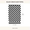 MACKENZIE-CHILDS Hand Towel, Cute Decorative Hand Towel for Bathroom and Kitchen, Blue-and-White Royal Check(Black Check)