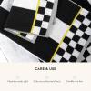 MACKENZIE-CHILDS Hand Towel, Cute Decorative Hand Towel for Bathroom and Kitchen, Blue-and-White Royal Check(Courtly Stripe)