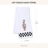 MACKENZIE-CHILDS Hand Towel, Cute Decorative Hand Towel for Bathroom and Kitchen, Blue-and-White Royal Check(Joy Check)