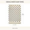MACKENZIE-CHILDS Hand Towel, Cute Decorative Hand Towel for Bathroom and Kitchen, Blue-and-White Royal Check(Mocha Check)