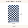 MACKENZIE-CHILDS Hand Towel, Cute Decorative Hand Towel for Bathroom and Kitchen, Blue-and-White Royal Check(Navy Check)