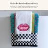 MACKENZIE-CHILDS Hand Towel, Cute Decorative Hand Towel for Bathroom and Kitchen, Blue-and-White Royal Check(Pucker Up Check)