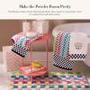MACKENZIE-CHILDS Hand Towel, Cute Decorative Hand Towel for Bathroom and Kitchen, Blue-and-White Royal Check(Rainbow Heart Check)