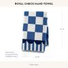 MACKENZIE-CHILDS Hand Towel, Cute Decorative Hand Towel for Bathroom and Kitchen, Blue-and-White Royal Check(Royal Check)