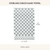 MACKENZIE-CHILDS Hand Towel, Cute Decorative Hand Towel for Bathroom and Kitchen, Blue-and-White Royal Check(Sterling Check)
