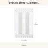 MACKENZIE-CHILDS Hand Towel, Cute Decorative Hand Towel for Bathroom and Kitchen, Blue-and-White Royal Check(Sterling Stripe)
