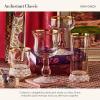 MACKENZIE-CHILDS Highball Glasses, Tall Drinking Glasses with Gold Rims, 15 Ounces, Set of 2, Go Fish(Rosy Check)