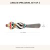 MACKENZIE-CHILDS Jubilee Canapé Knife Set, Stainless-Steel Charcuterie Knife Set, Set of 4
