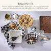 MACKENZIE-CHILDS Linen Dish Towel, Decorative Kitchen Towel, Tan Check(Black Check)
