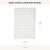 MACKENZIE-CHILDS Linen Dish Towel, Decorative Kitchen Towel, Tan Check(Grey Check)