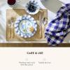 MACKENZIE-CHILDS Linen Dish Towel, Decorative Kitchen Towel, Tan Check(Navy Check)