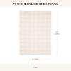 MACKENZIE-CHILDS Linen Dish Towel, Decorative Kitchen Towel, Tan Check(Pink Check)