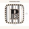 MACKENZIE-CHILDS Monogram Dish, Decorative Ceramic Letter Plate, 5 3/4″ Square, A(Monogram Dish – B)