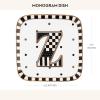 MACKENZIE-CHILDS Monogram Dish, Decorative Ceramic Letter Plate, 5 3/4″ Square, A(Monogram Dish – Z)