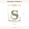 MACKENZIE-CHILDS Monogram Tumbler, Glass Tumbler with Letter, 14 Ounces, J(S)