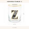 MACKENZIE-CHILDS Monogram Tumbler, Glass Tumbler with Letter, 14 Ounces, J(Z)