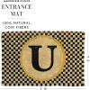 MACKENZIE-CHILDS Monogrammed Entrance Mat, Monogram Welcome Mat, Indoor/Outdoor Front-Door Mat, D(U)