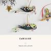MACKENZIE-CHILDS Patience Brewster 12 Days Christmas Ornament, Christmas Tree Ornament, 4 Calling Birds(Lords A-leaping)