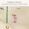 MACKENZIE-CHILDS Patience Brewster Dash Away Christmas Ornament, Indoor Christmas Decorations for The Christmas Tree, Dasher(Donna Reindeer)