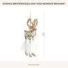 MACKENZIE-CHILDS Patience Brewster Dash Away Christmas Ornament, Indoor Christmas Decorations for The Christmas Tree, Dasher(Vixen Reindeer)