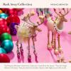MACKENZIE-CHILDS Patience Brewster Dash Away Figurine, Christmas Home Decor, Mrs. Santa(Dash Away Dancer Reindeer)