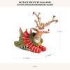 MACKENZIE-CHILDS Patience Brewster Dash Away Figurine, Christmas Home Decor, Mrs. Santa(Prancer Reindeer)
