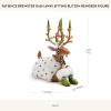 MACKENZIE-CHILDS Patience Brewster Dash Away Figurine, Christmas Home Decor, Mrs. Santa(Sitting Blitzen Reindeer)